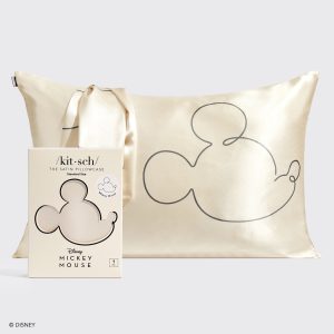 Kitsch x Mickey and Minnie Satin Pillowcase in Mr. Mouse